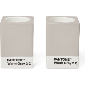 Copenhagen Design Свещници Pantone, за класически или чаени свещи, топло сиви, 2 бр (101720002)