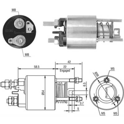 MAGNETI MARELLI Elektromagnetický spínač, startér 940113050384