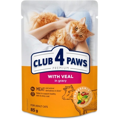 Club 4 Paws Premium With veal in gravy 85 g