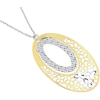 InfinitySilver Strieborný náhrdelník pozlátený ovál 29025746G