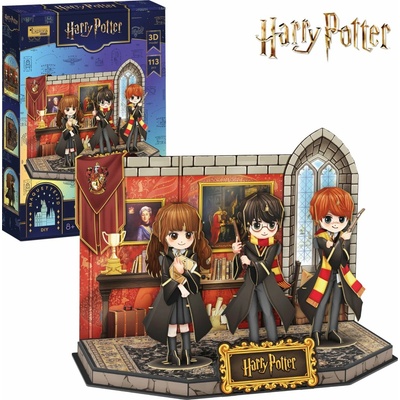 CubicFun 3D puzzle Harry Potter: Nebelvírská společenská místnost 113 ks