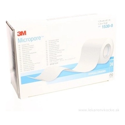 3M Micropore náplasť biela 1,25 cm × 9,1 m 24 ks