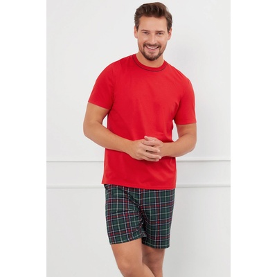 Italian Fashion Fogo pánske pyžamo kr.r. kr.sp. červená