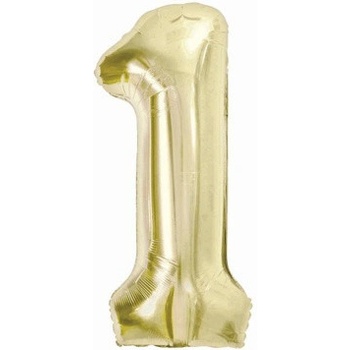 Godan Fóliový balonek číslice 1 barva šampáň 85 cm