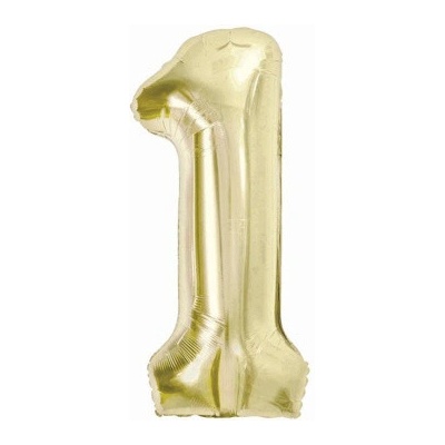 Godan Fóliový balonek číslice 1 barva šampáň 85 cm