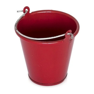 HOBBYTECH Červený kovový kbelík