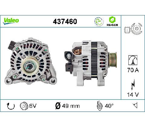 VALEO Alternátor 437460