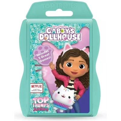 Winning Moves Топ Тръмпс Джуниър игра с карти 4 в 1 - Къщата на бебето Габи (wm04165-hun-6)