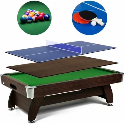 Vip Extra 7 FT hnědo/zelený s nástavcem ping-pong/deska