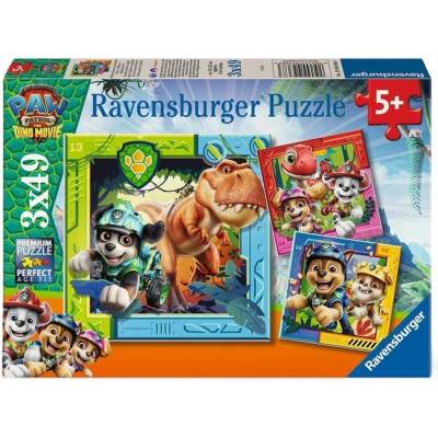 Пъзел Ravensburger от 3 x 49 части - Пес Патрул: Дино Филмът (12004368)