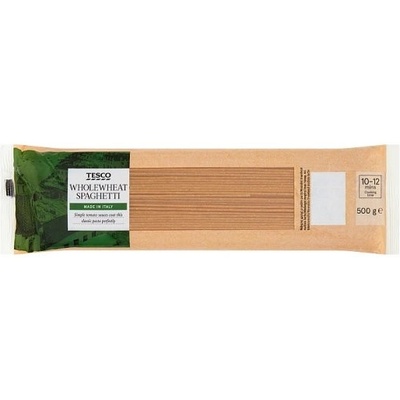 Tesco Spaghetti sušené bezvaječné semolinové celozrnné cestoviny 0,5 kg