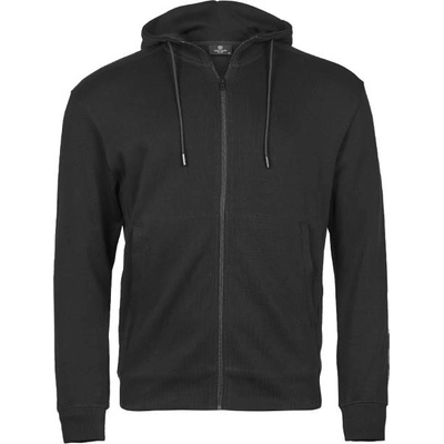 TEE JAYS tj5508 interlock / Мъжки суичър с цип и оребрена материя - черен, размер xxxl (18550800213)