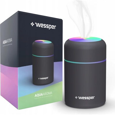 Wessper Zvlhčovač vzduchu Wessper Aromaterapie Mini parní zvlhčovač vzduchu černý