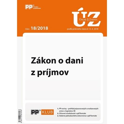 UZZ 18 2018 Zákon o dani z príjmov