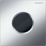 Geberit - Електронно управление на промиването на писоар тип 01, захранвано от батерии, лесно за почистване, матов хром 116.031. JQ. 5 (116.031.JQ.5)
