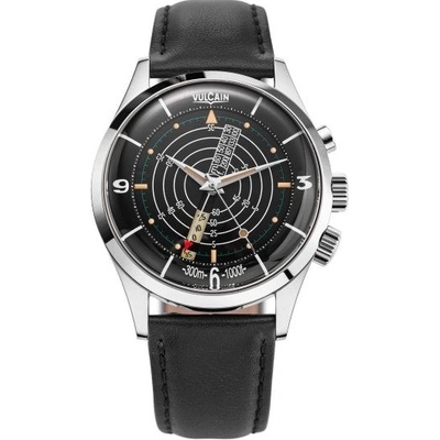 Vulcain Nautical Black Beige Patina Black Plain