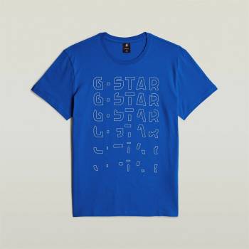 Image 1 of G Star Тениска G Star Gradient Graphic T-Shirt - Lapis Blue