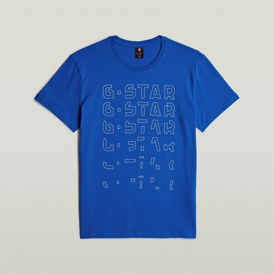 G Star Тениска G Star Gradient Graphic T-Shirt - Lapis Blue