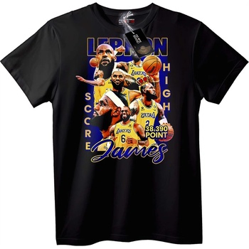 NOONEBRAND Тениска LeBron James Висок резултат - 7XL, Black