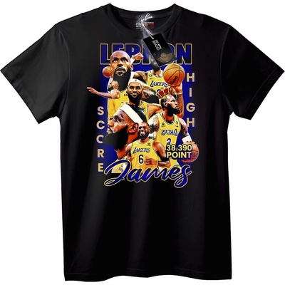 NOONEBRAND Тениска LeBron James Висок резултат - 7XL, Black