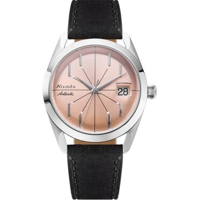Nivada Grenchen Antarctic Salmon Spider Black Leather