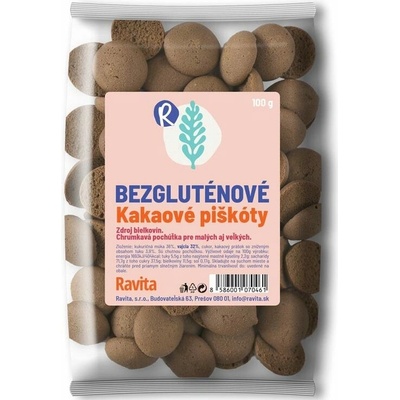 Ravita Piškóty bezgluténové kakao 120 g