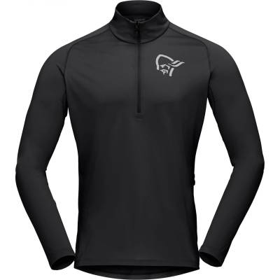 Norrøna Мъжка фланелка с дълъг ръкав за колоездене Norrøna Fjørå Equaliser Long Sleeve Zip Top Cycling jersey - Caviar - размер XL (056-1753-0414)
