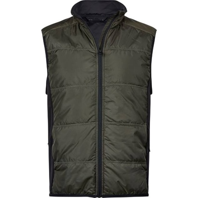 TEE JAYS TJ9114 / Мъжки хибриден еластичен потник - тъмнозелен/черен L (189114zk603)