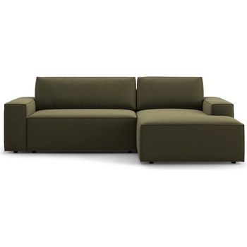 Micadoni Зелен кадифен разтегателен с място за съхранение ъглов диван (десен ъгъл) Jodie - Micadoni (MIC_RCF_51_F1_JODIE2)
