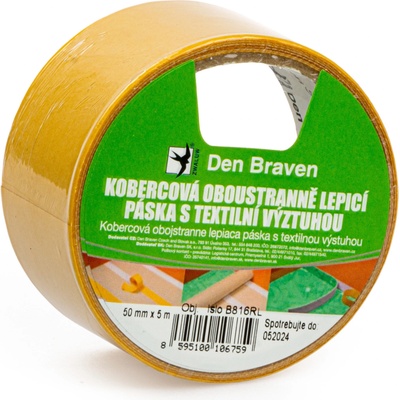 Den Braven Kobercová oboustranně lepicí páska s textilní výztuhou 50 mm x 5 m