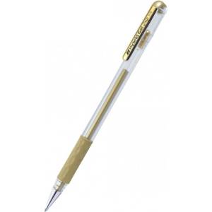 Pentel Ролер Pentel Hybrid METAL K118M Gold, дебелина на писане 0.8mm, цвят на писане злато