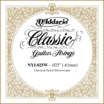 D'Addario NYL025W Единична струна за китара