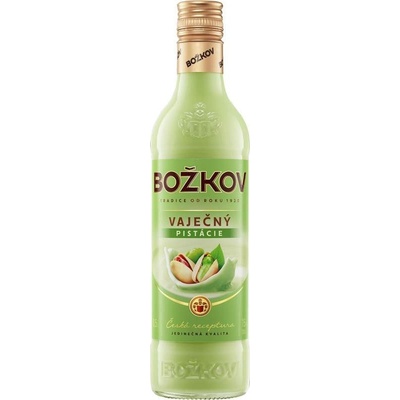 Božkov Vaječný likér pistácie 10% 0,5 l (holá láhev)