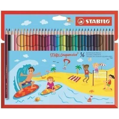 Pastelky STABILO aquacolor, sada 36 ks v kartonovém pouzdru