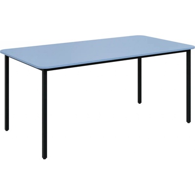 JSBR 170 N jídelní stůl kovová podnož černá deska 18 mm 1700 x 900 mm pastelově modrá