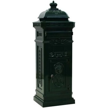 Алуминиева пощенска кутия стълб винтидж стил неръждаема зелена