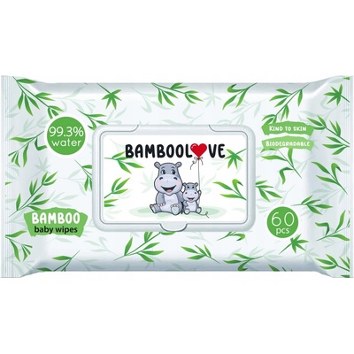 BAMBOOLOVE Vlhčené ubrousky bambusové hypoalergenní 60 ks