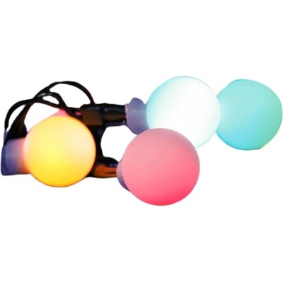 SOLIGHT LED 2v1 vonkajšia vianočná reťaz guľa diaľkový ovládač 100LED RGB+biela 10m+5m 8 funkcií