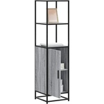 vidaXL Висока дъска Grey Sonoma 35, 5x35x139cm Обработено дърво и метал (849047)