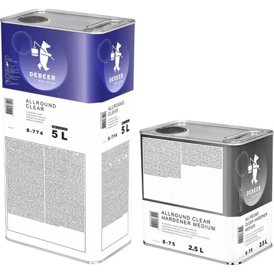 DeBeer Allround Clear set 5L + 2,5L tužidlo (štandard-rýchle-pomalé) - Rýchle