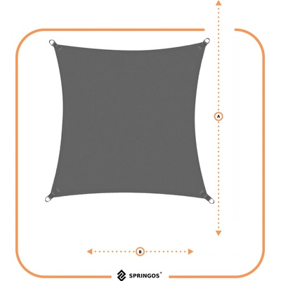 Springos 4 x 4 m SN0054 tmavě šedá – Zboží Mobilmania