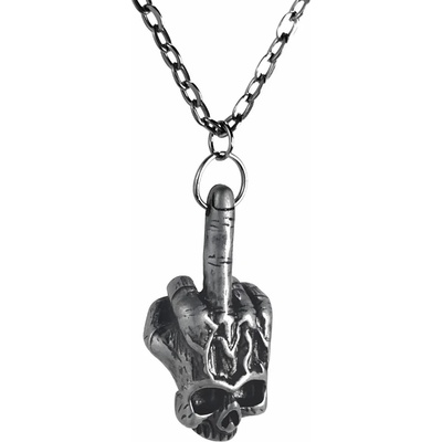 Leather & steel fashion Колие с висулка СЧУПЕН ПОВРЕДЕН ЧЕРЕП ВИСУЛКА - lsf4 83