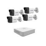 HIKVISION Комплект 4 бр. 4Mpx IP камери с NVR с вградено POE захранване (15076)