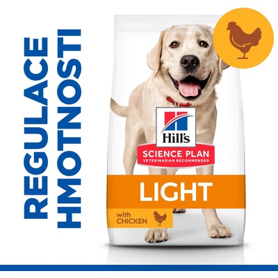 Hill's Science Plan Light granule pre dospelých psov veľkých plemien s kuracím 18 kg