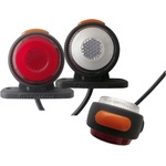  Комплект от 2 броя led свето габарити, токоси, рогче 24v с три светлини бяла, жълта, червена