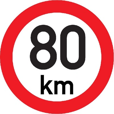 VAN WEZEL Omezení rychlosti 80 km retroreflexní prumer 150 mm (na prívesy) 9907772