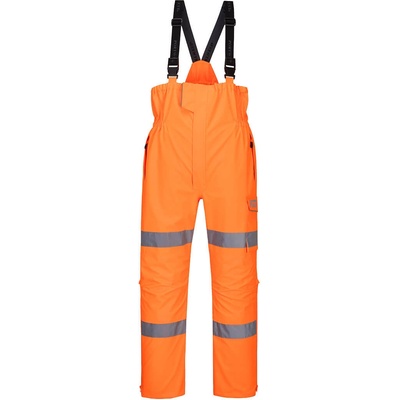 Portwest extreme s594 / Светлоотразителен панталон с гащеризон за екстремни условия - hv оранжев m (s594orrm)