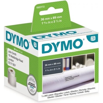 ETIKETY, K TLAČIARŇAM LW, 89X36 MM, 260 KS, DYMO