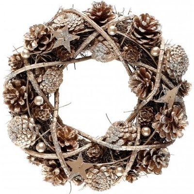 Paris Dekorace Třpytivý zlatý věnec 24 x 7 cm – Hledejceny.cz