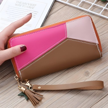 HARAHU Портмоне si-12855 - Кафяво / Розово kp12855 (si-12855)